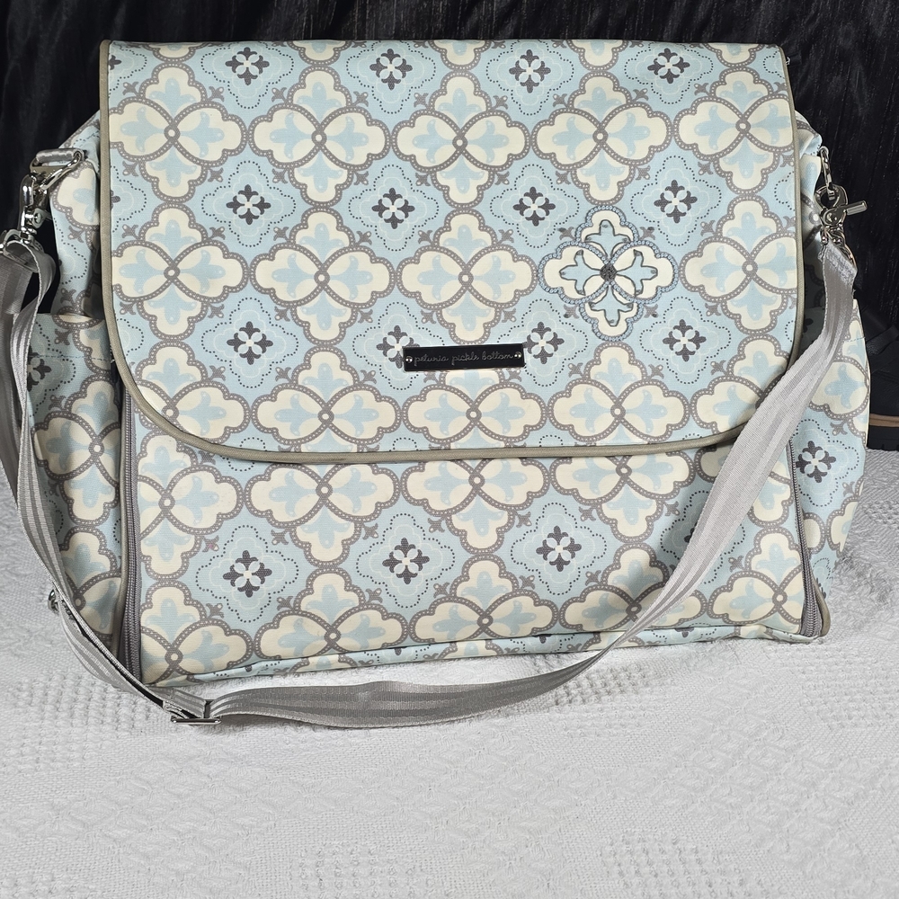 petunia pickle bottom Blue Patterned Crossbody/Diaper Bag